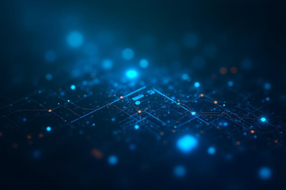Abstract digital pattern representing technology and special offer.