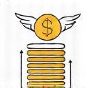 Cost saving icon representing reduced expenses.