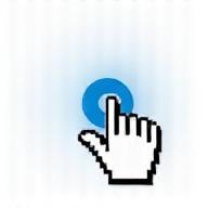 Icon representing clicking a button.